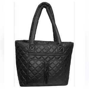 Joan & David Diamond Quilted Parachute Nylon Travel Tote